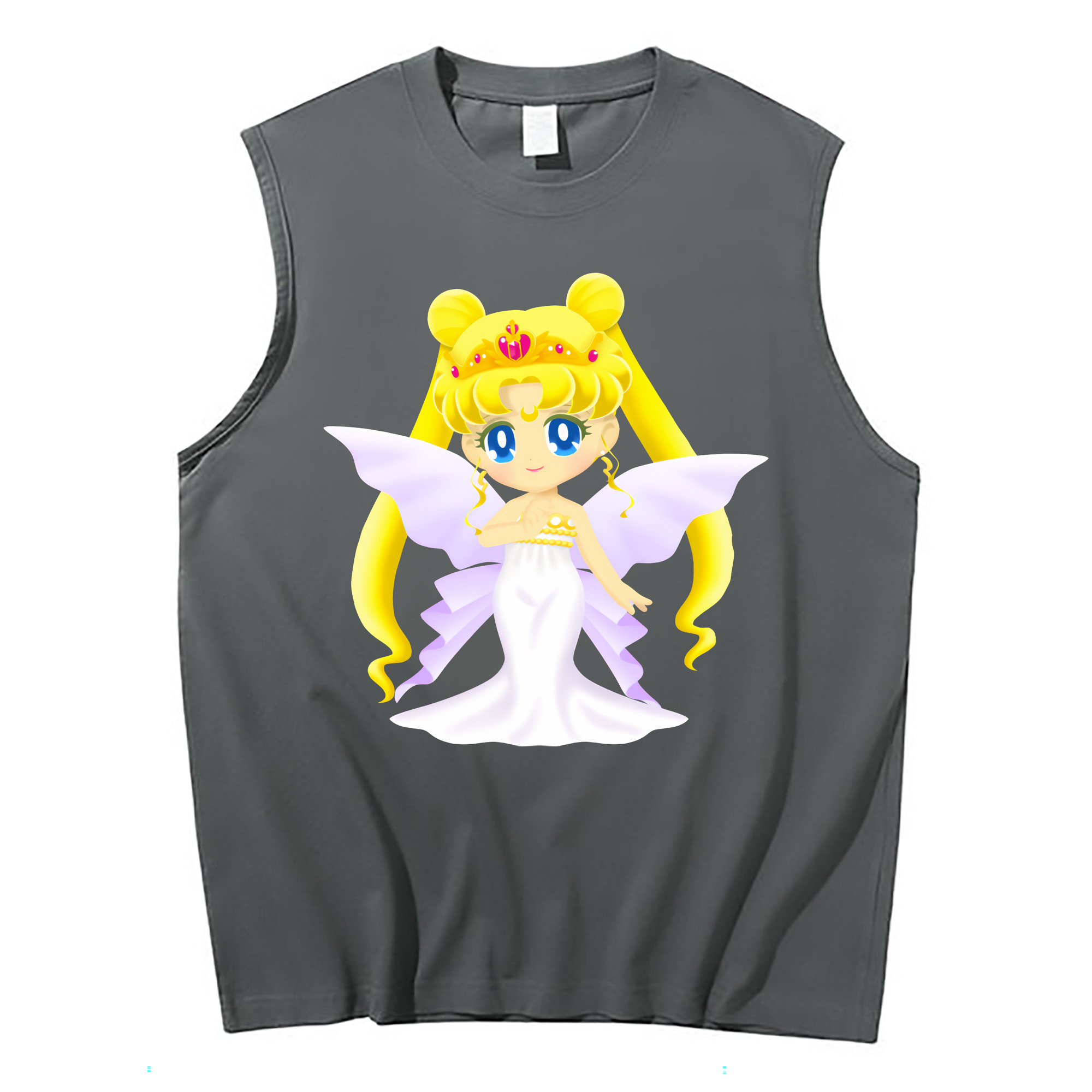 （画像用） 美少女戦士セーラームーン 愛野 美奈子 あいの みなこ Sailor Moon Aino Minako コットン100％タンクトップ（フロントプリント）